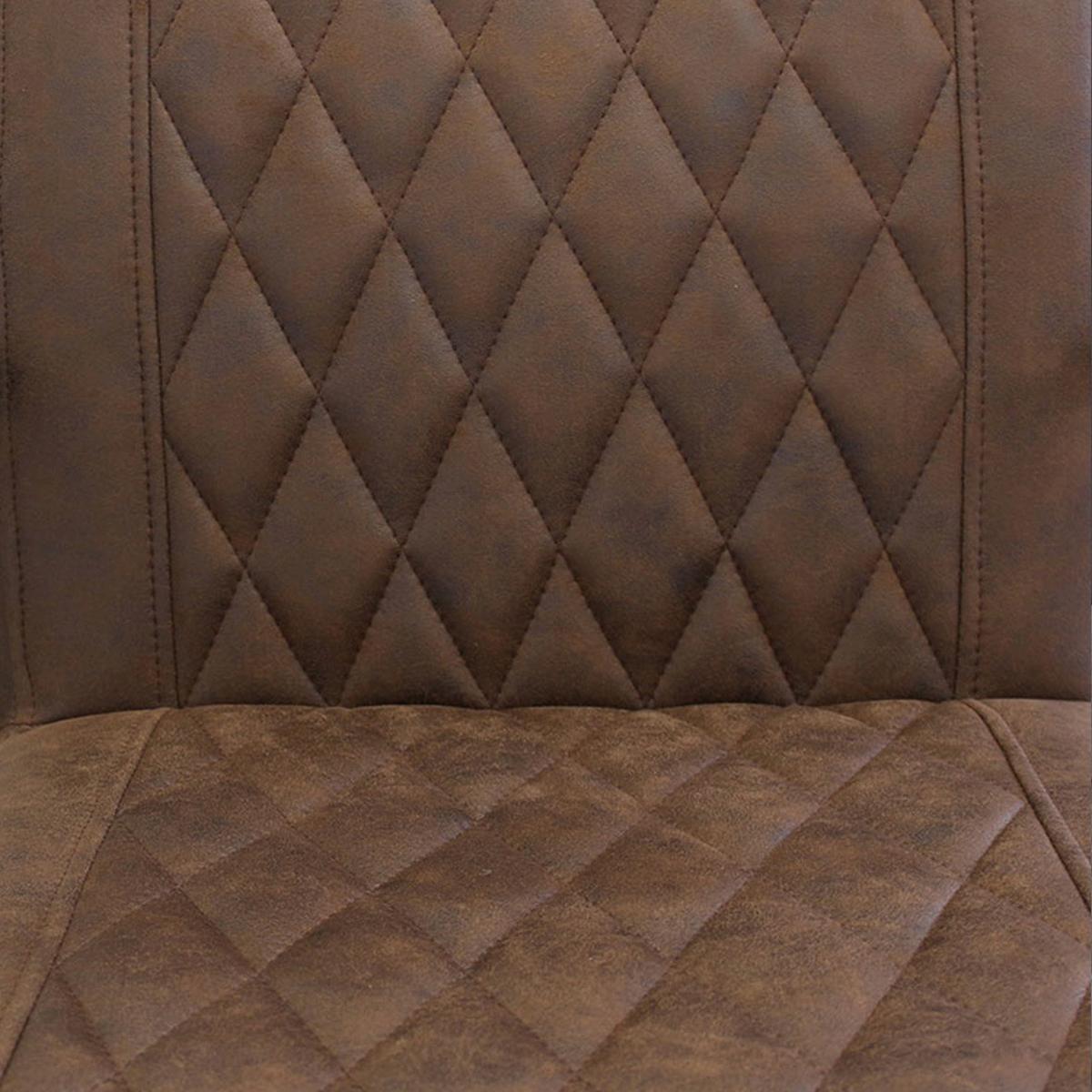 Armlehnstuhl-Set Damian ca. 52x88 cm 2er-Set Braun - Schwarz/Braun, LIFESTYLE, Textil/Metall (52/88/63cm) - MID.YOU