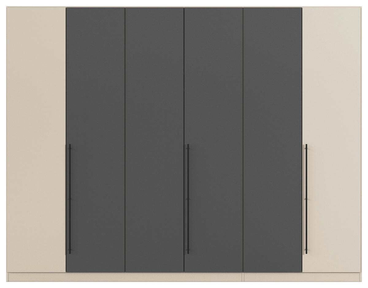 Kleiderschrank Safari Grau/champagner - Champagner/Grau, Konventionell, Holzwerkstoff/Metall (271/229/54cm) - Based