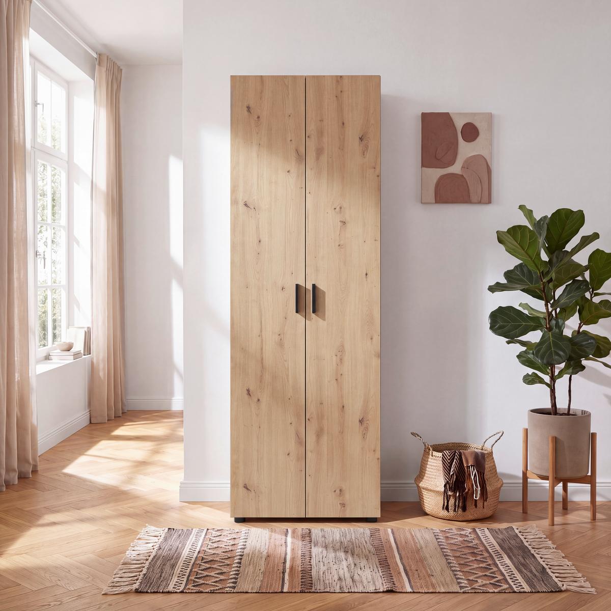 Ormar Charlie - hrast artisan, Konvencionalno, pločasti materijal/plastika (60/180/33,6cm) - Modern Living