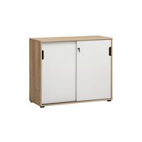 Aktenschrank Emmik Weiß/Eichefarben - Eichefarben/Weiß, MODERN, Holzwerkstoff (100,1/83,6/41cm) - MID.YOU