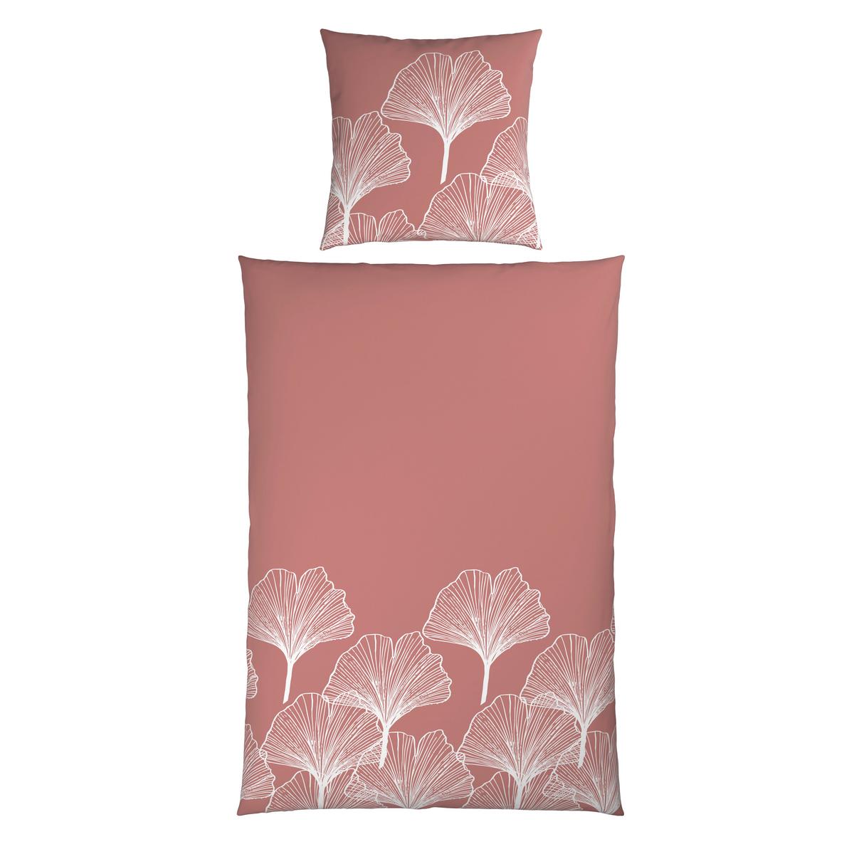 Bettwäsche Noa Weiß/Altrosa ca. 135x200cm - Altrosa/Weiß, Textil (135/200cm) - Mömax