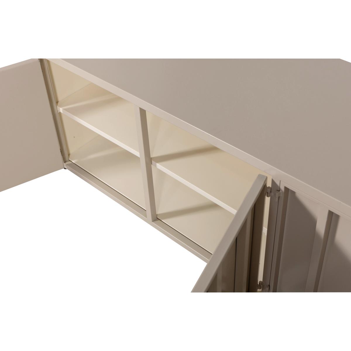Lowboard Level Sandfarben - Sandfarben, Design, Metall (160/44/44cm) - Livetastic