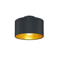 Deckenleuchte Hostel in Schwarz/Gold max. 40 Watt - Goldfarben/Schwarz, Design, Textil/Metall (30/22cm) - Trio Leuchten