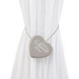 Raffhalter Sweet Home - Taupe/Weiß, ROMANTIK / LANDHAUS, Holz (8cm) - MÖMAX modern living