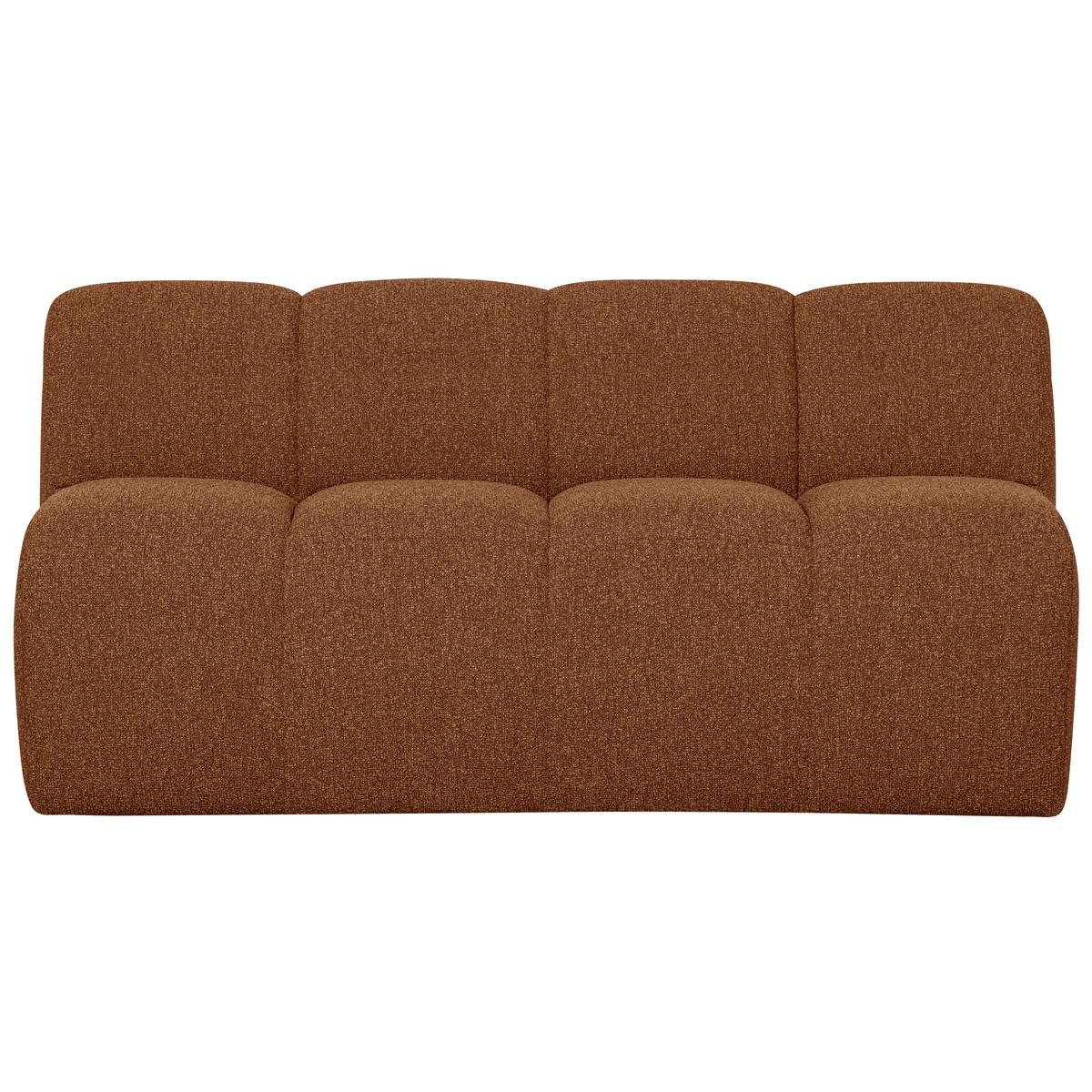 Sitzbank Mojo Rotbraun B: 164cm - Rotbraun/Schwarz, MODERN, Kunststoff/Textil (164/83/73cm) - Livetastic