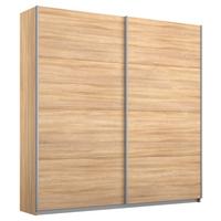 Schwebetürenschrank "Belluno", eiche - Eichefarben/Alufarben, MODERN, Holzwerkstoff/Metall (181/210/62cm) - Rauch Möbel