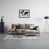 Ecksofa Morgan Cappuccino - Creme/Schwarz, MODERN, Textil/Metall (262/67-87/184cm) - Mömax