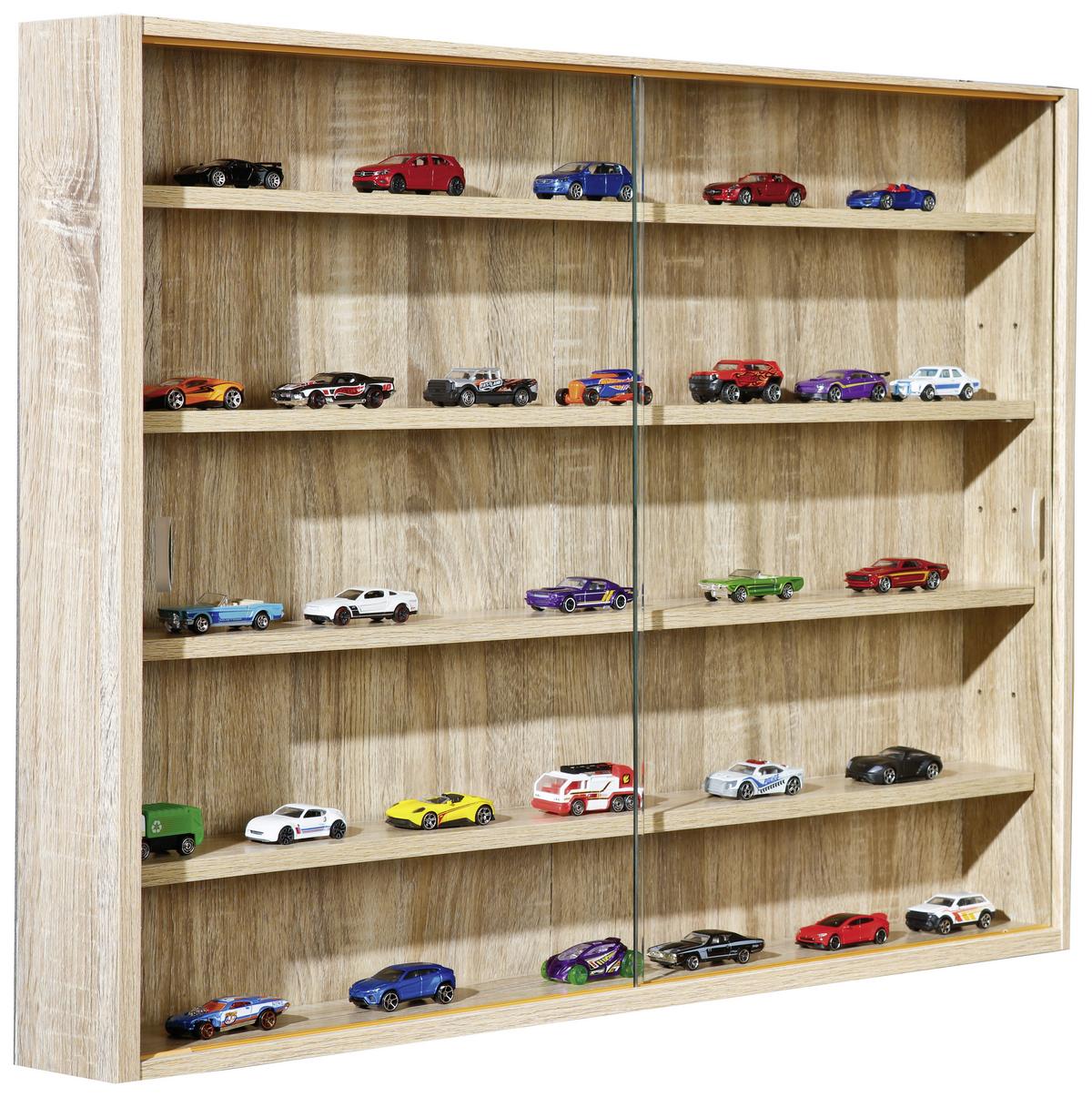 Hängevitrine Collectizioni braun - Sonoma Eiche, KONVENTIONELL, Glas/Holzwerkstoff (80/60/9,5cm) - MID.YOU