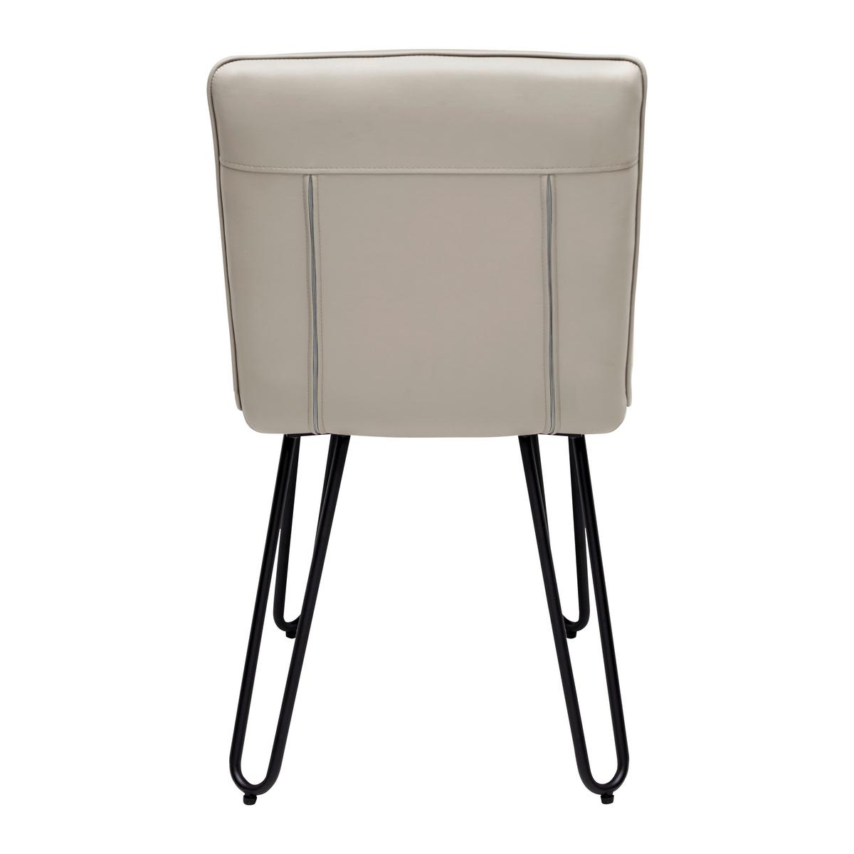 KRZESŁO IVIE - czarny/taupe, Modern, metal/drewno (43/86/62cm) - Bessagi Home