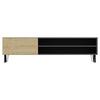 Lowboard "Bliss", Anthrazit, Eichefarben - Eichefarben/Anthrazit, Design, Holzwerkstoff/Metall (160/47/37,4cm) - Livetastic