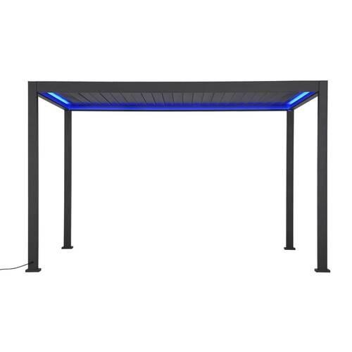 Pergola Mirador Deluxe Anthrazit m.LED ca. 400x300 cm - Anthrazit, LIFESTYLE, Metall (400/300/250cm) - Gardenson