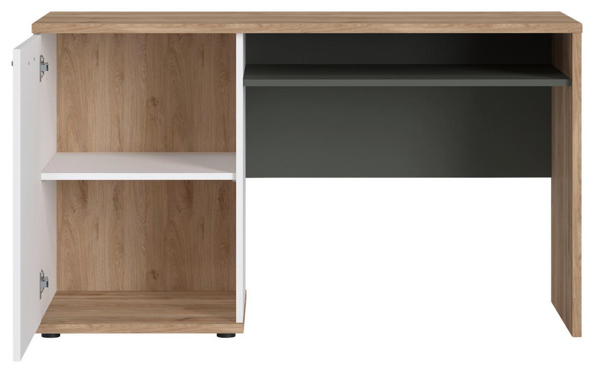 Radni Stol Twenty - bijela/boje grafita, Moderno, drvni materijal/plastika (130/74,5/50cm) - Modern Living