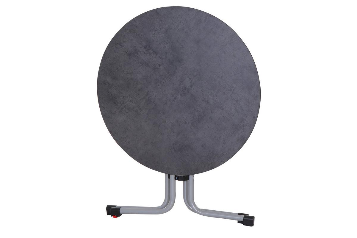 GARTENKLAPPTISCH K95705 - Anthrazit/Silberfarben, KONVENTIONELL, Holz/Kunststoff (80/71cm) - Siena Garden