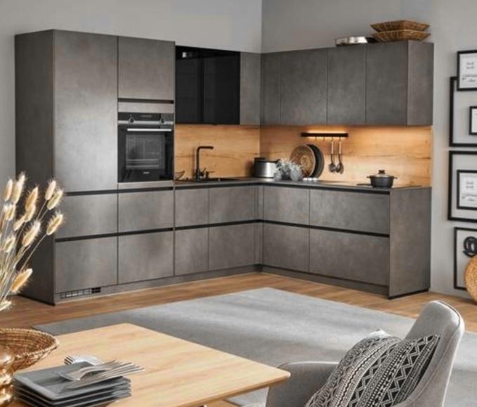 Bucătărie la comandă Riva - Modern, material pe bază de lemn (287/216cm) - Nobilia