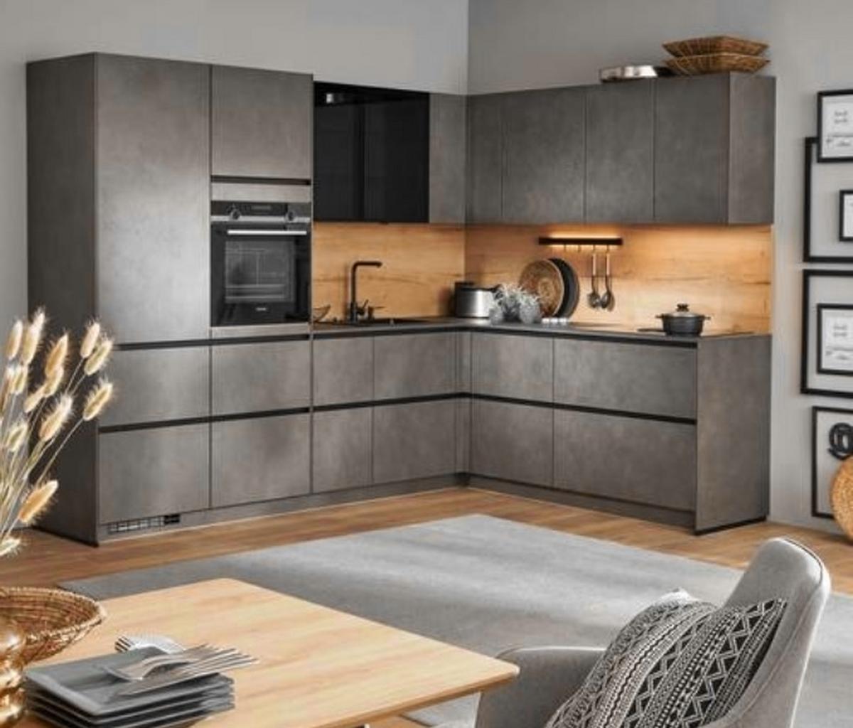 Bucătărie la comandă Riva - Modern, material pe bază de lemn (287/216cm) - Nobilia