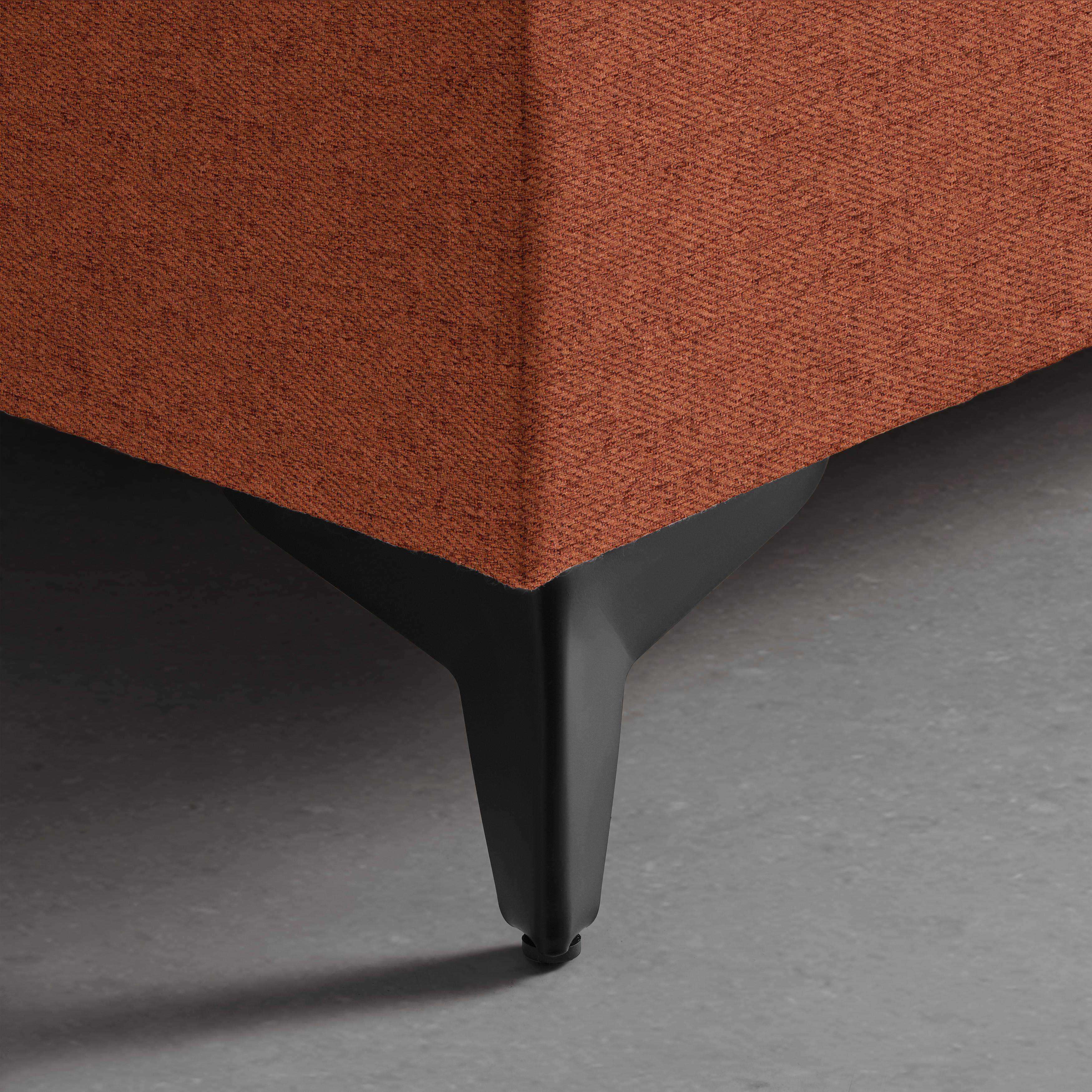 Boxspringbett Bari in Terracotta ca. 140x200cm - Terracotta/Schwarz, KONVENTIONELL, Textil/Metall (140/200cm) - Mömax