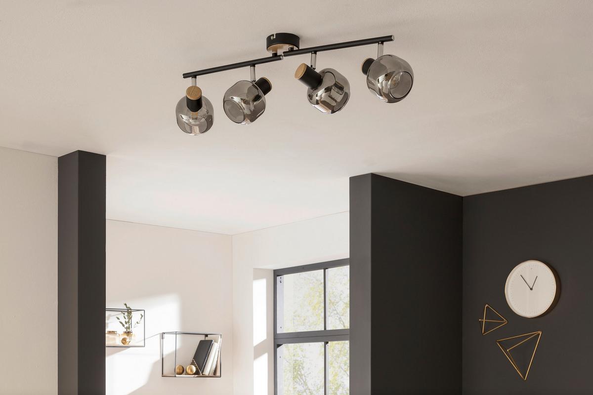 LAMPA REFLEKTOROWA 1350222 FUMOSO - czarny, Design, metal/szkło (58/16cm) - Näve
