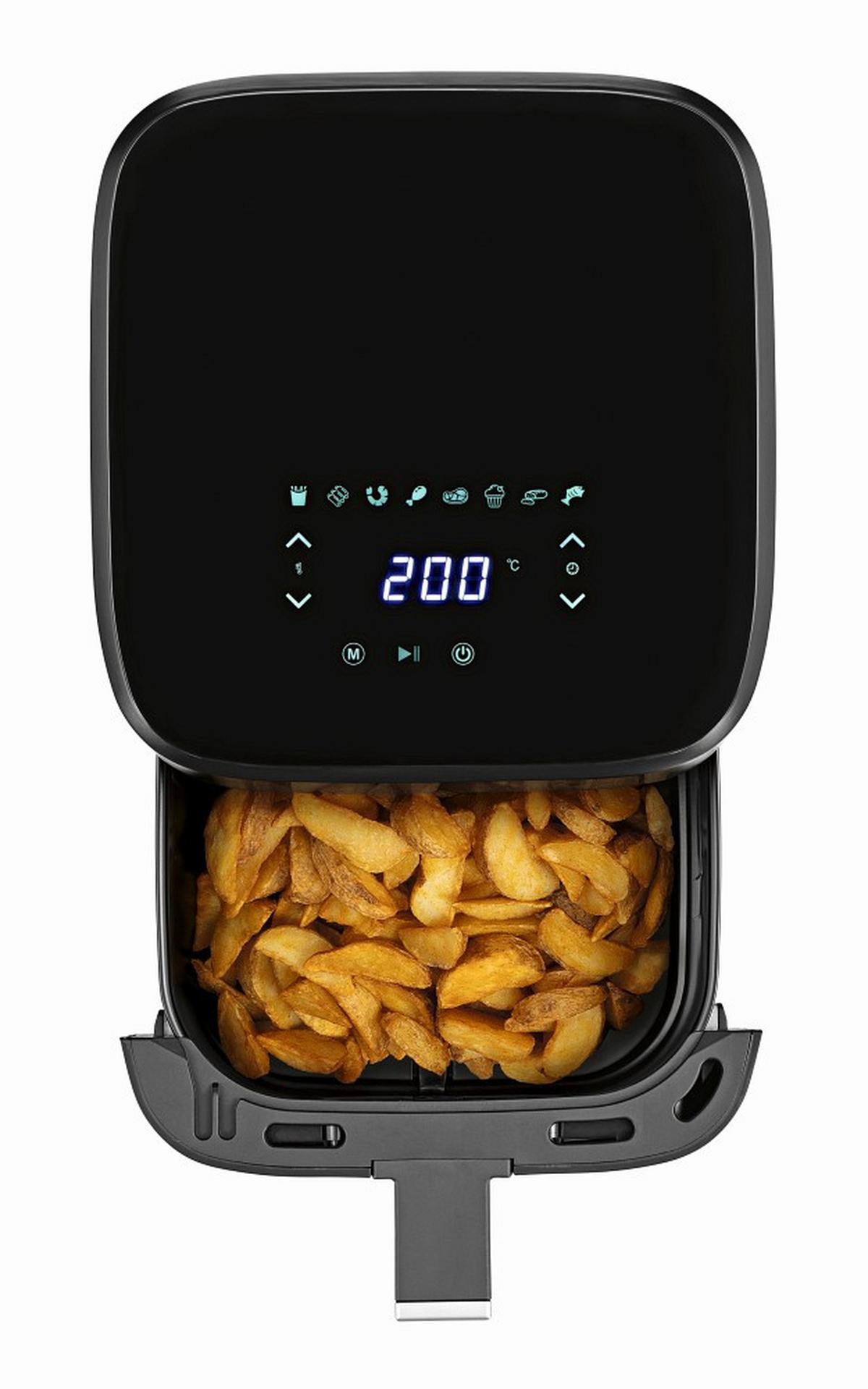 HEISSLUFTFRITTEUSE 19982 - Schwarz, Basics, Kunststoff (24,50/31,20/30cm) - GOURMETMAXX