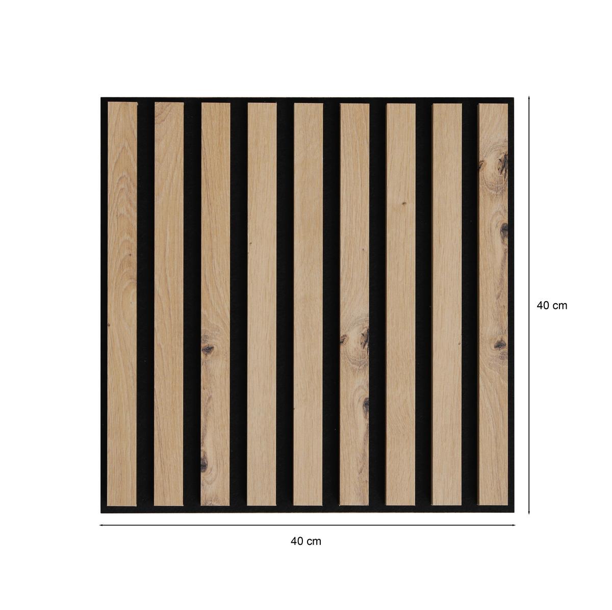 PANEL AKUSTYCZNY DP40 - dąb artisan, Design, materiał drewnopochodny/tkanina (40/40/1,8cm) - Xora