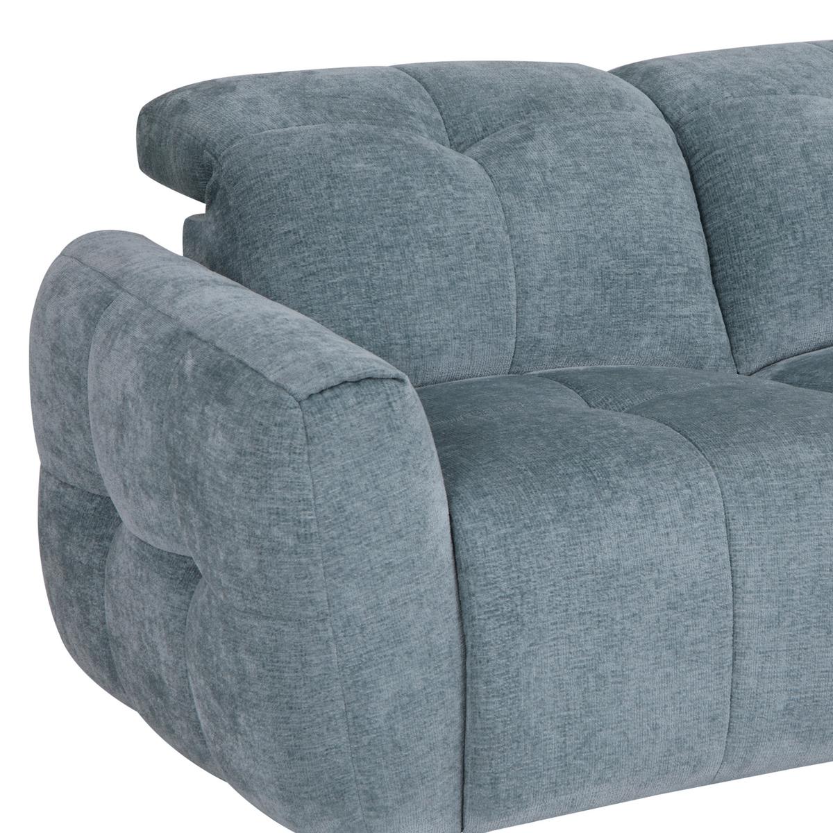 Dvosjed Luna - crna/svijetlo plava, Moderno, drvo/metal (192/80/105cm) - Mömax