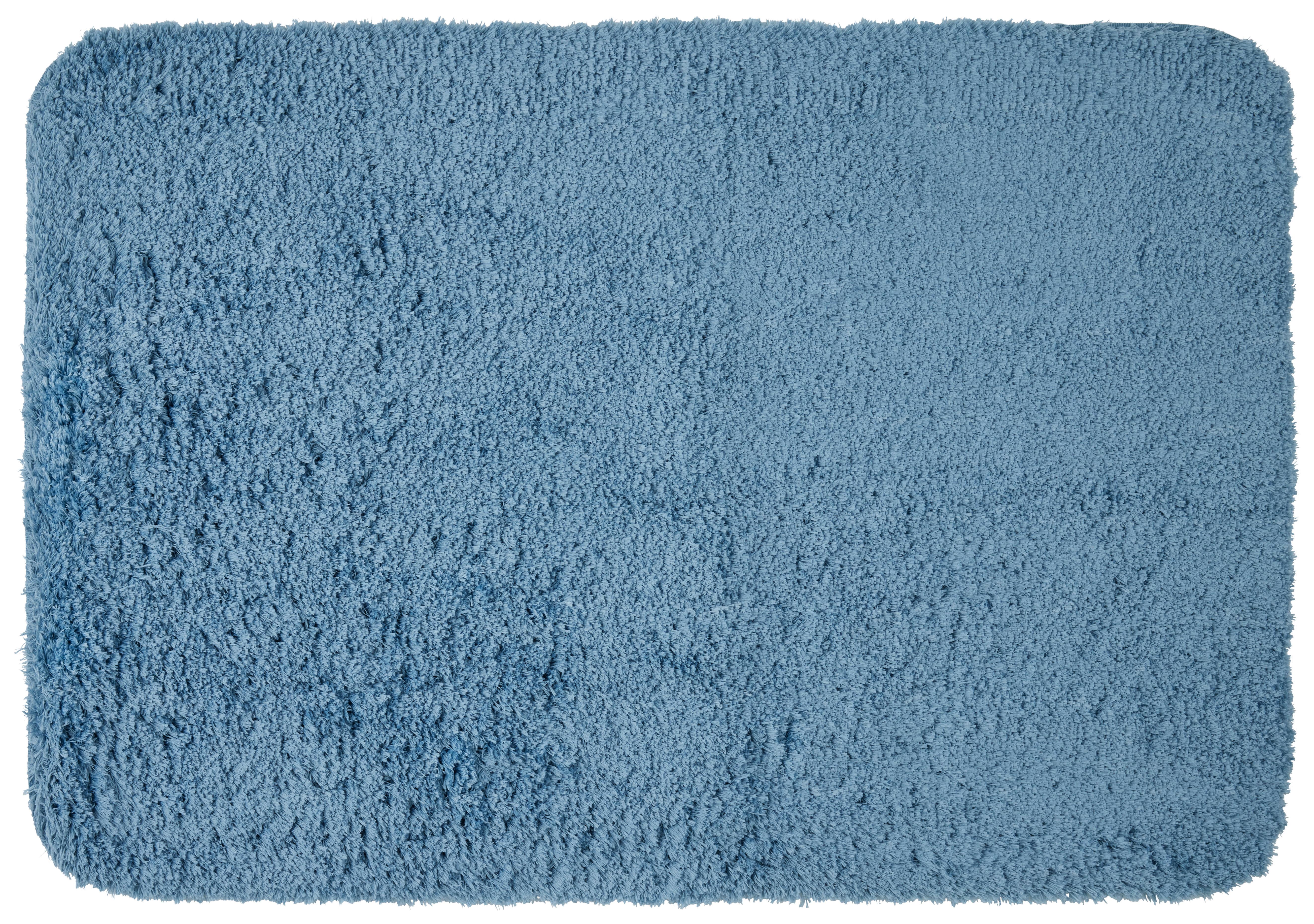 Badematte Chris in Blau ca. 60x90cm - Blau, Textil (60/90cm) - Premium Living