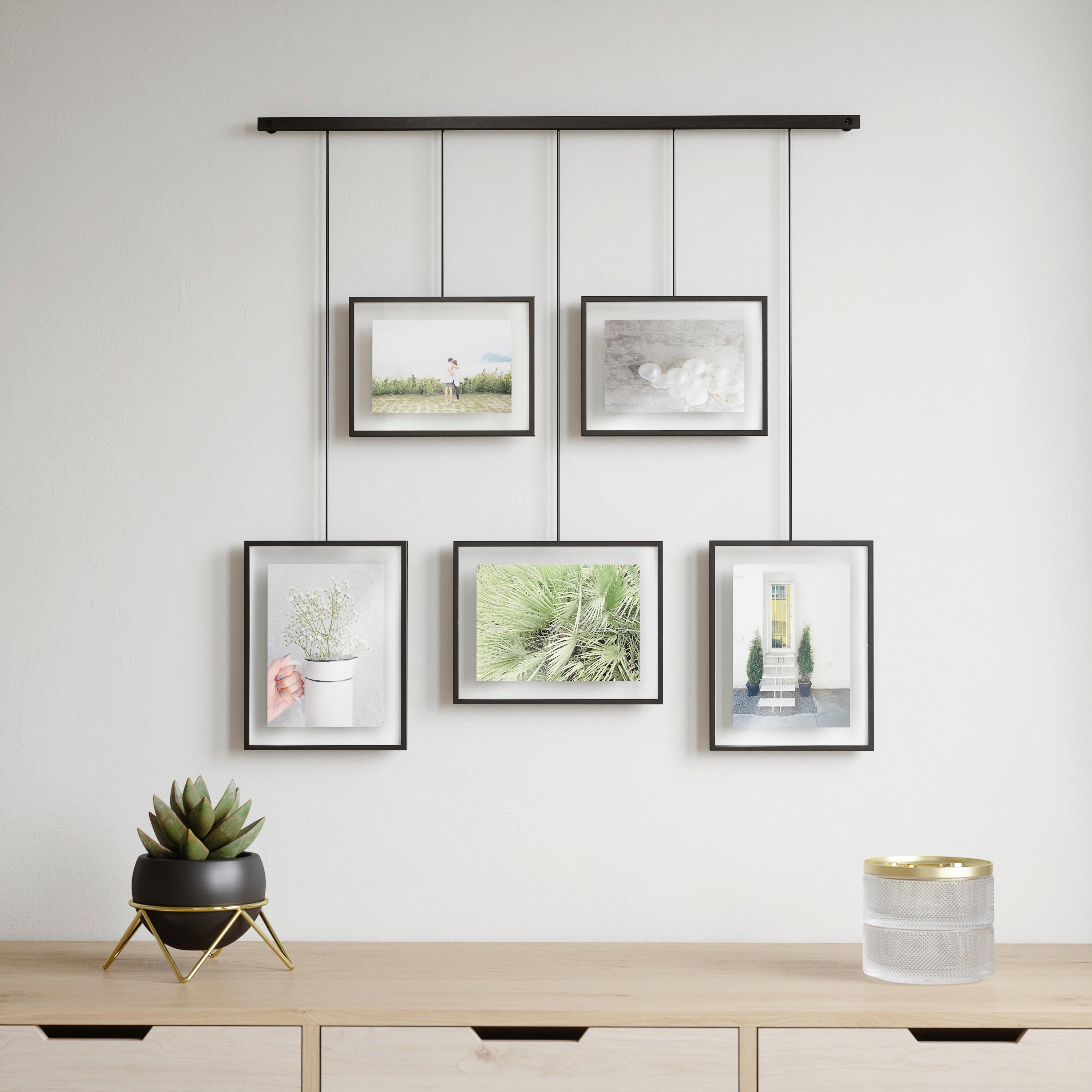 Collagen-Bilderrahmen Schwarz - Schwarz, Design, Glas/Metall (79,4/3,18/69,5cm) - Umbra