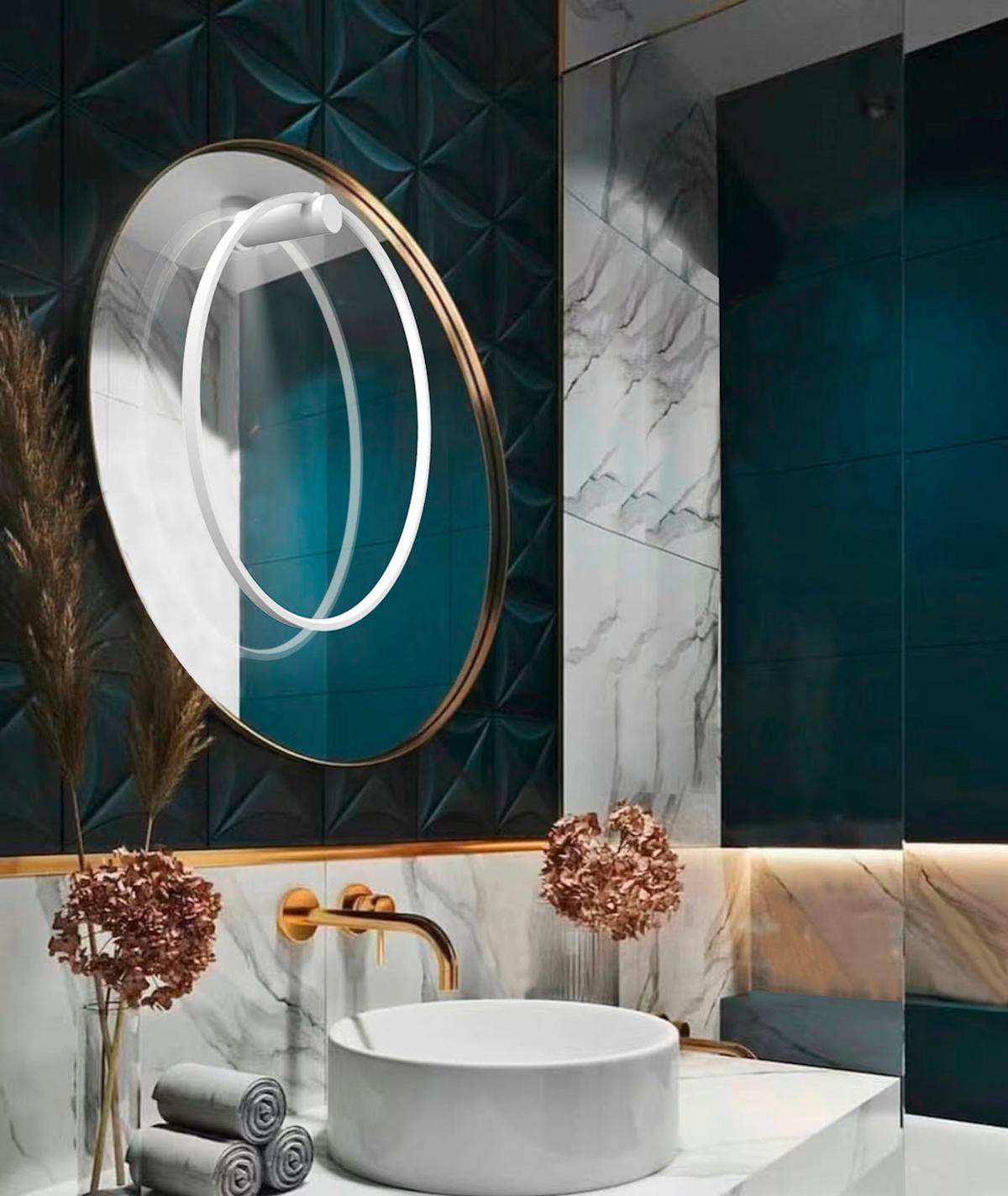 Wandleuchte Lp-999-1w S W Mirror - Weiss, Design, Metall (60/60/16cm)