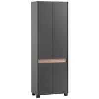 Schuhschrank Cosmo ca.56,9x164,5x33cm Anthrazit - Anthrazit/Schwarz, Design, Holzwerkstoff/Kunststoff (56,9/164,5/33cm) - MID.YOU