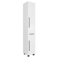 Seitenschrank in Weiss 'Luzern' - Schwarz/Weiß, KONVENTIONELL, Holzwerkstoff/Kunststoff (30/180/35cm) - Held