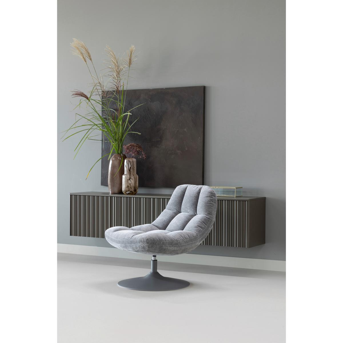 SESSEL Elvi Hellgrau B: 73cm - Hellgrau/Grau, Design, Textil/Metall (73/81/84cm) - Livetastic