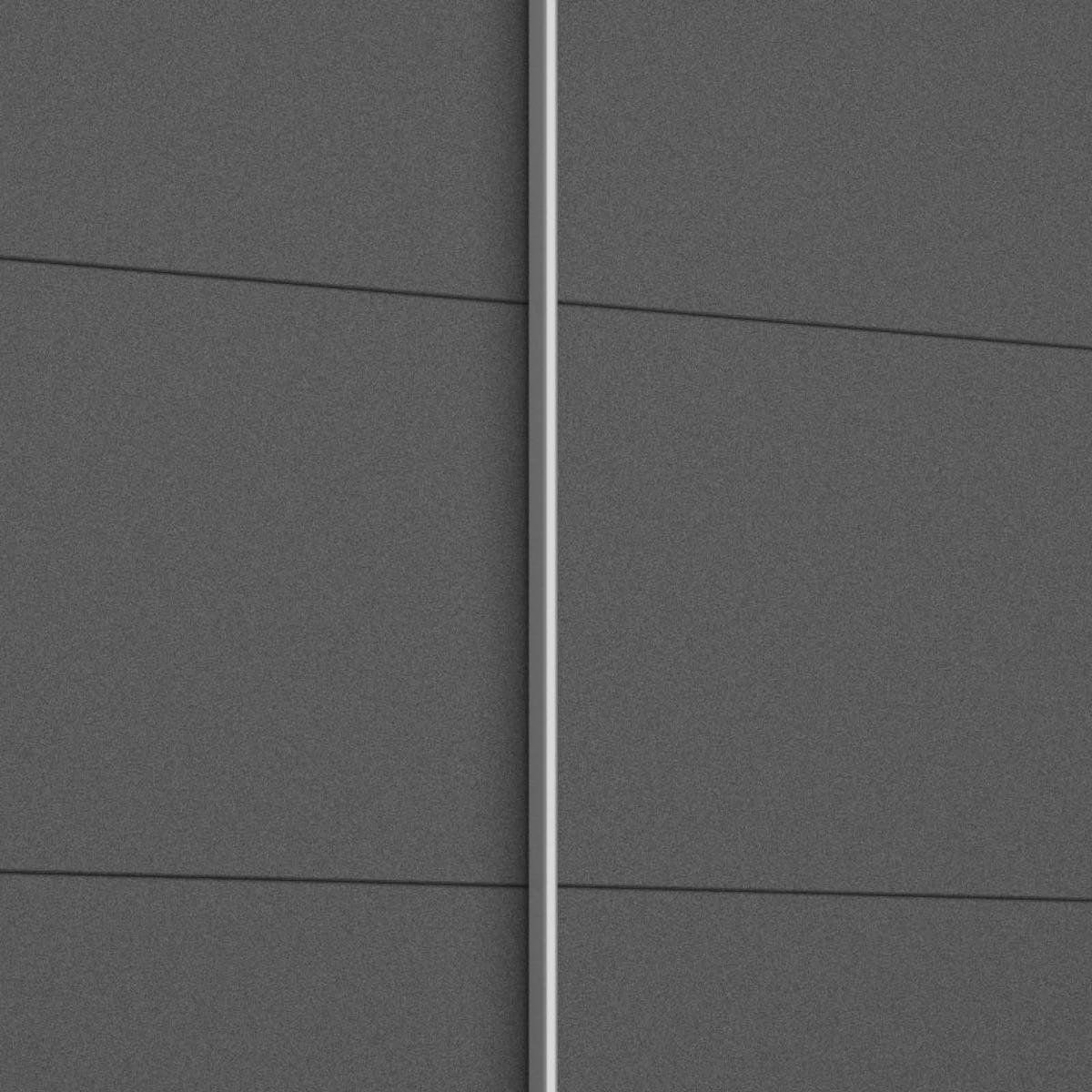 Ormar S Kliznim Vratima Belluno - siva/boje aluminija, Moderno, drvni materijal/metal (181/230/62cm) - Modern Living