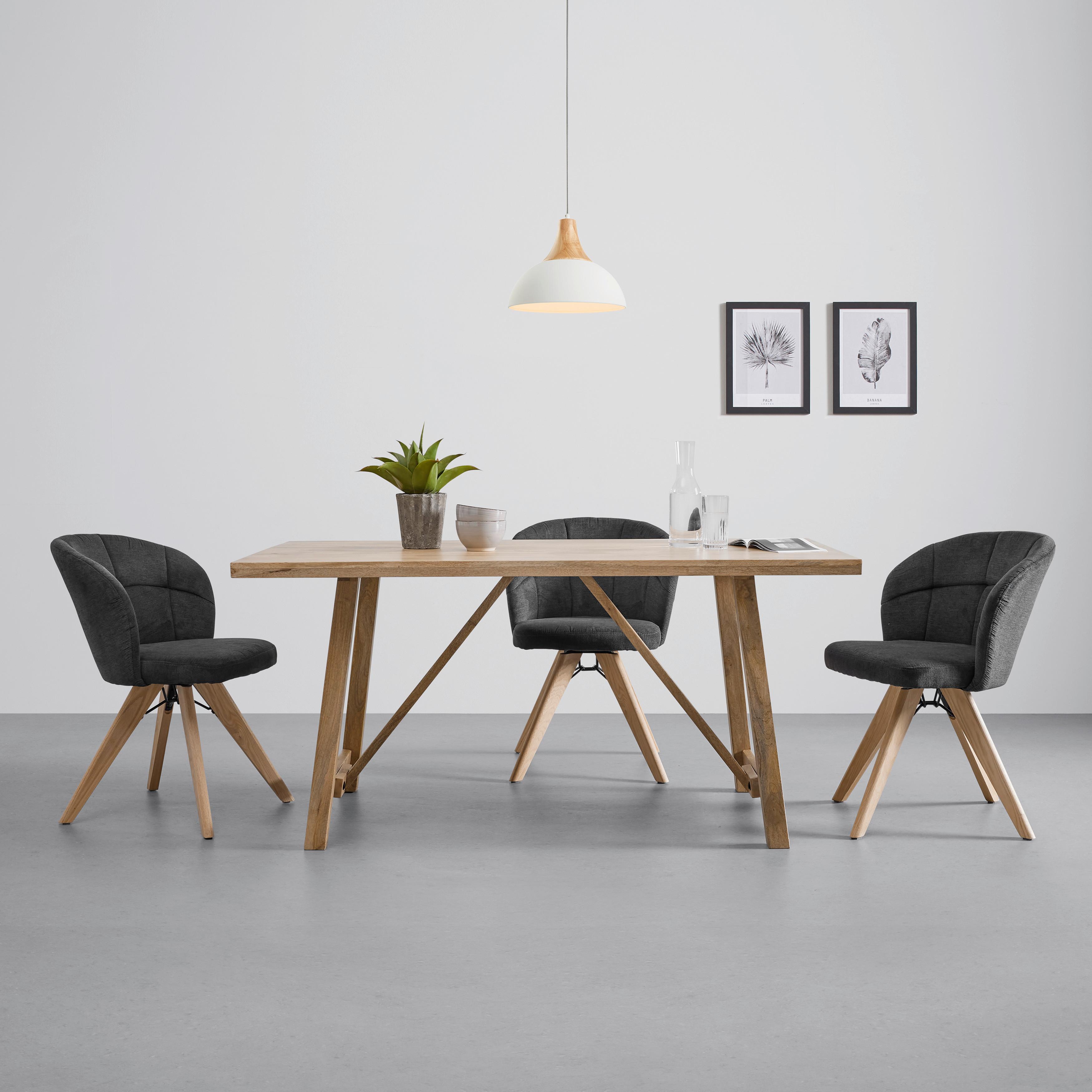 Rustikalna Jedilna Miza Rosa -Trend-, Masiven Mangov Les - svetlo rjava, Trend, les (160/90/76cm) - Livetastic