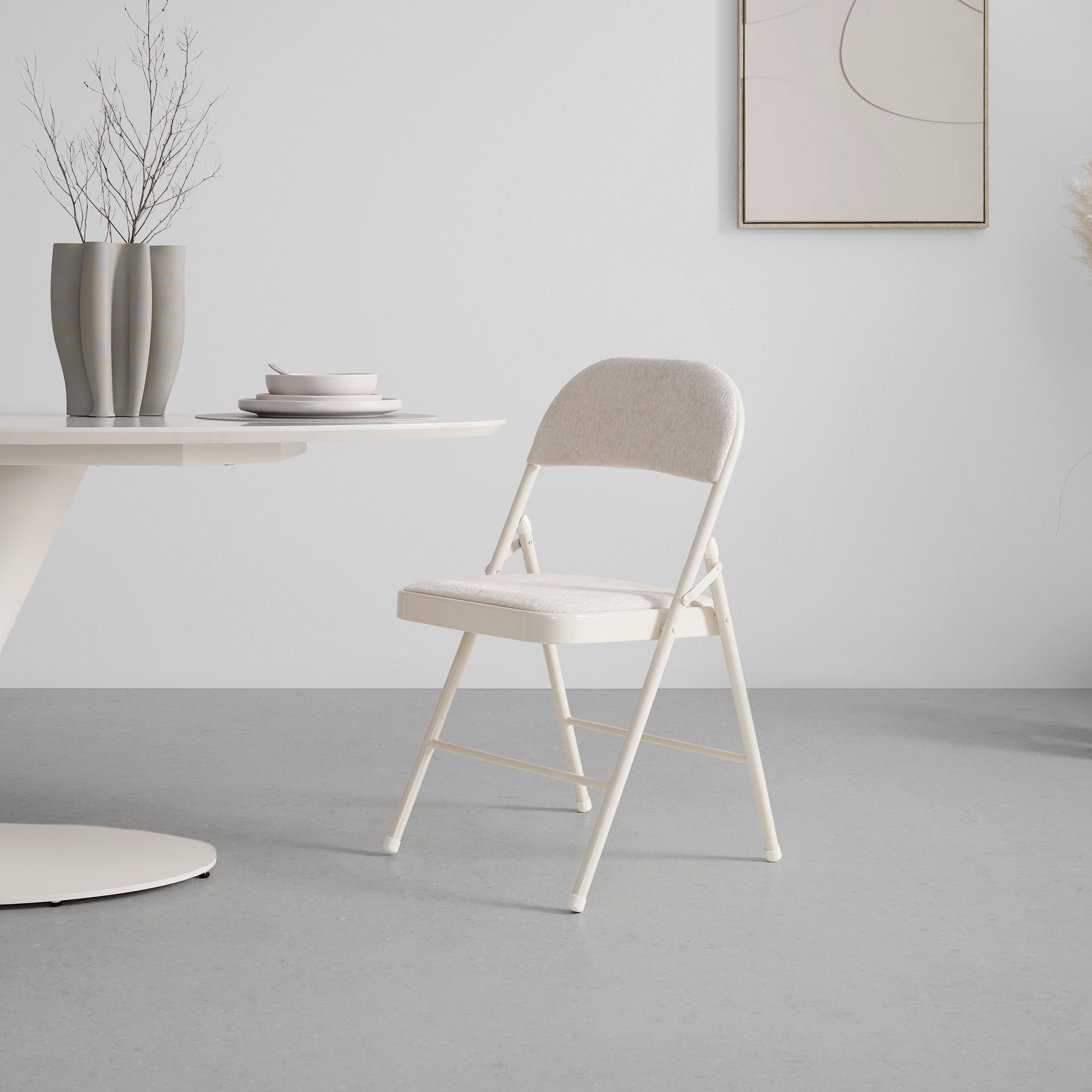 KLAPPSTOL WALTER III -SB- - beige, Modern, metall/textil (47/79/47cm) - Mömax
