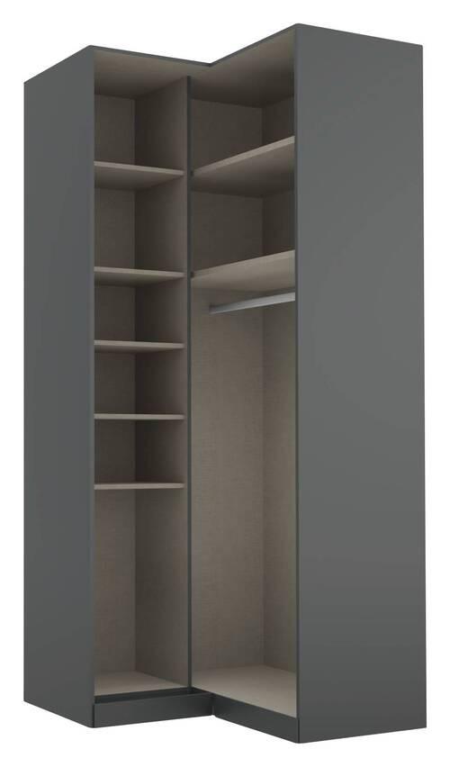DULAP PE COLT ALABAMA - argintiu/gri, Modern, material pe bază de lemn (100/229/102cm) - Modern Living