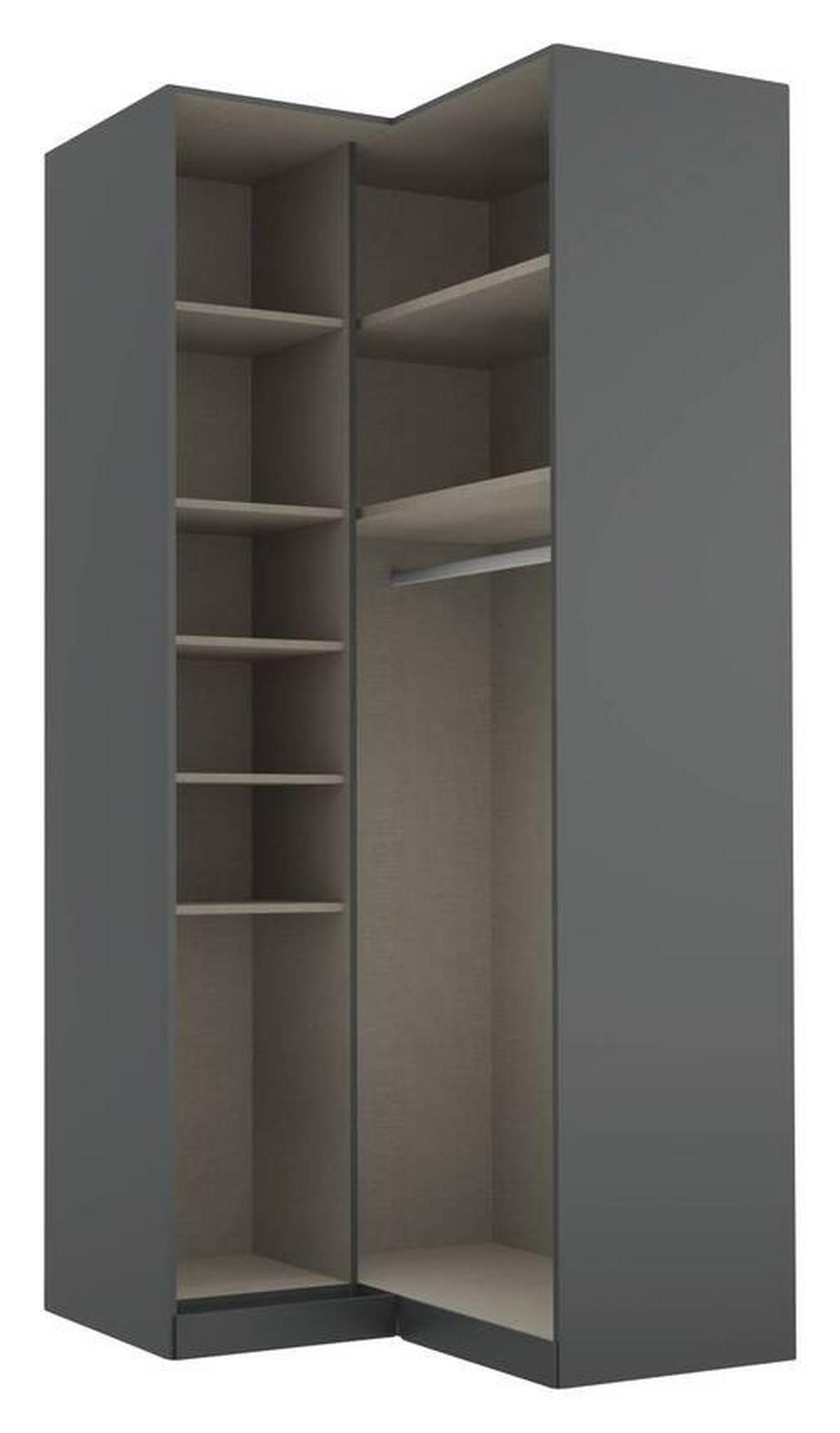 DULAP PE COLT ALABAMA - argintiu/gri, Modern, material pe bază de lemn (100/229/102cm) - Modern Living
