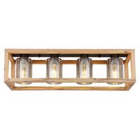 Stropna Svetilka Pettey - črna/temno rjava, Romantika, kovina/steklo (74,5/20/22,5cm)