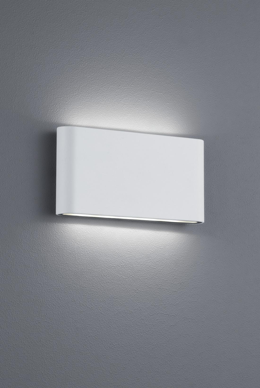 Außenwandleuchte Thames II in Weiß max. 9 Watt - Weiß, Design, Metall (9/17,5/3,0cm) - Trio Leuchten