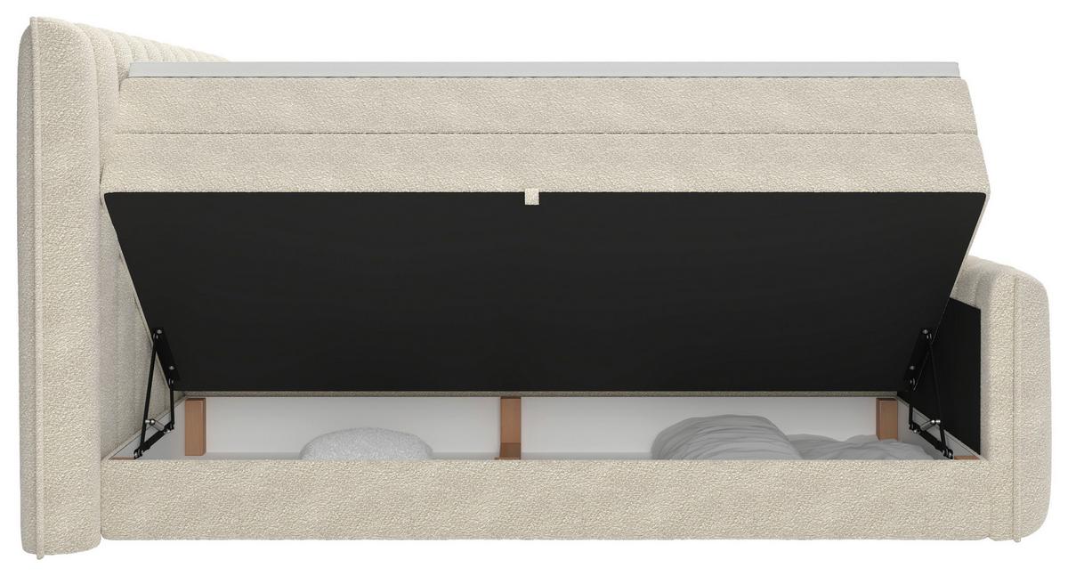 PAT BOXSPRING LINA - bej, Konventionell, plastic/lemn (200/220cm) - Premium Living
