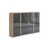 Aktenschrank Office Edition Sw Set 16 Eiche/Anthrazit - Anthrazit Hochglanz/Sonoma Eiche, MODERN, Holzwerkstoff (172,6/113,6/33cm) - MID.YOU