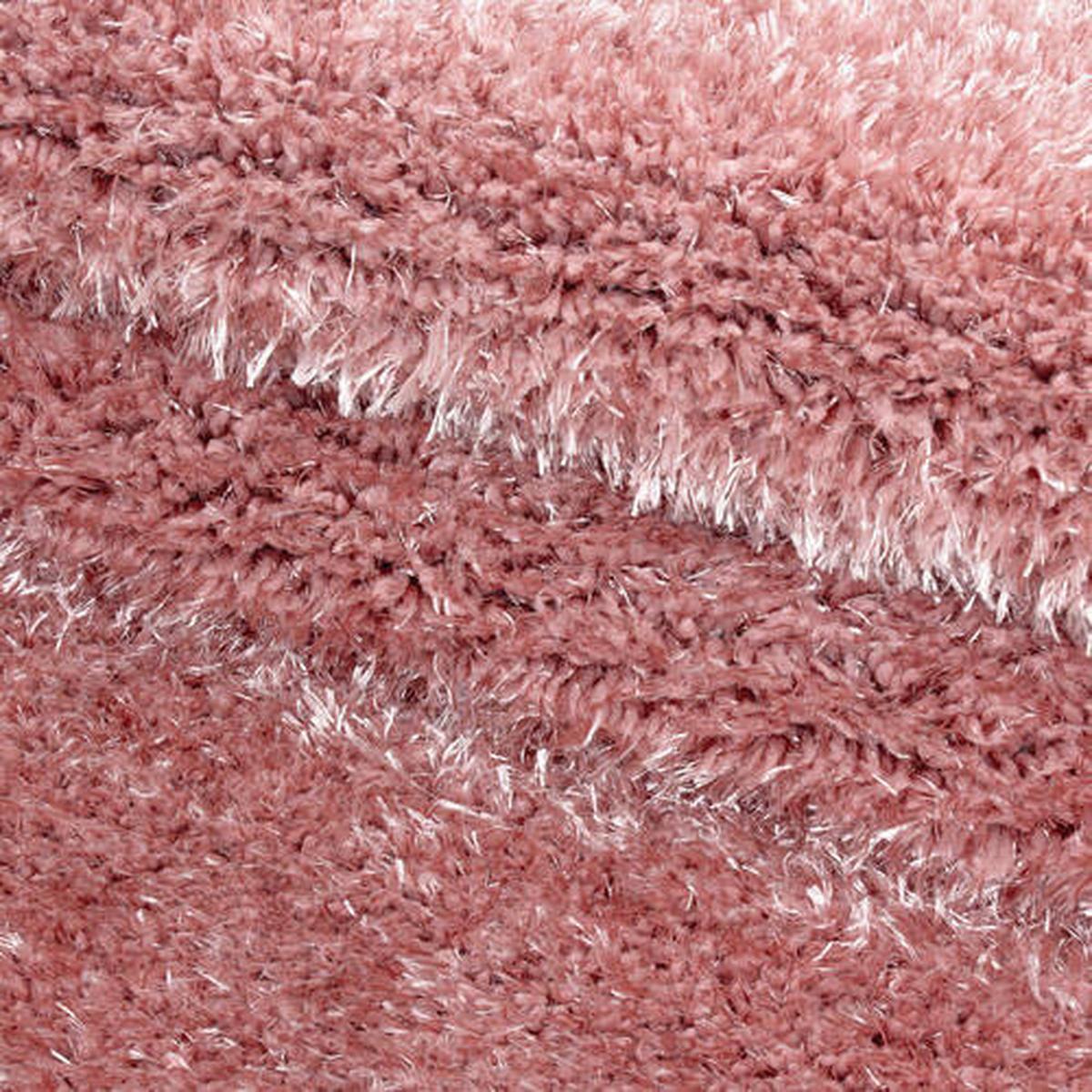 Hochflorteppich Brilliant Rosa Ø ca. 80cm - Rosa, Basics, Textil (80cm) - Novel