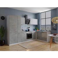 Kotna Kuhinja Z Aparati Malia, 310x172cm - barve nerjavečega jekla/siva, Basics, kovina/leseni material (310/172cm) - Respekta