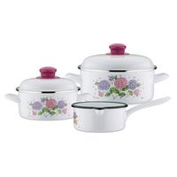 Set Posod Hortensie, 3-Delni - bela, Basics, kovina - GSW