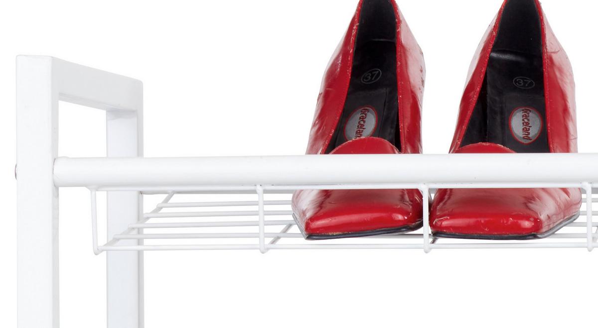 Regal Za Čevlje Rom, Bela, 4 Police - bela, Moderno, kovina (80/83/30cm) - Modern Living