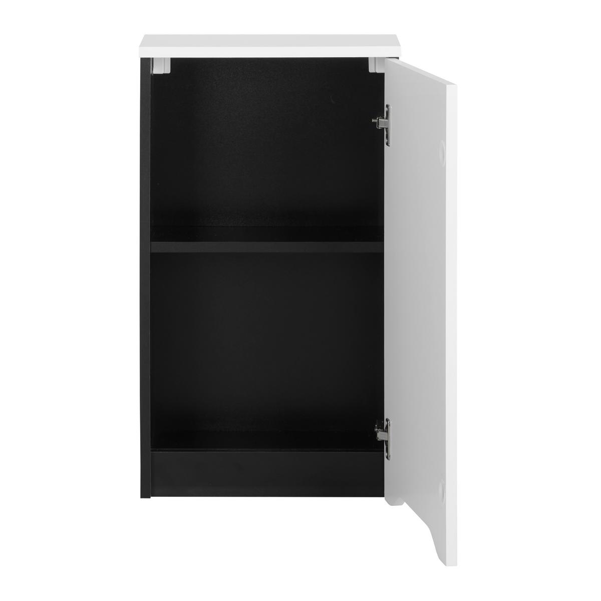 Oberschrank Wave II in Schwarz - Weiss/Schwarz, Modern, Holzwerkstoff (40/70/20cm) - Mömax