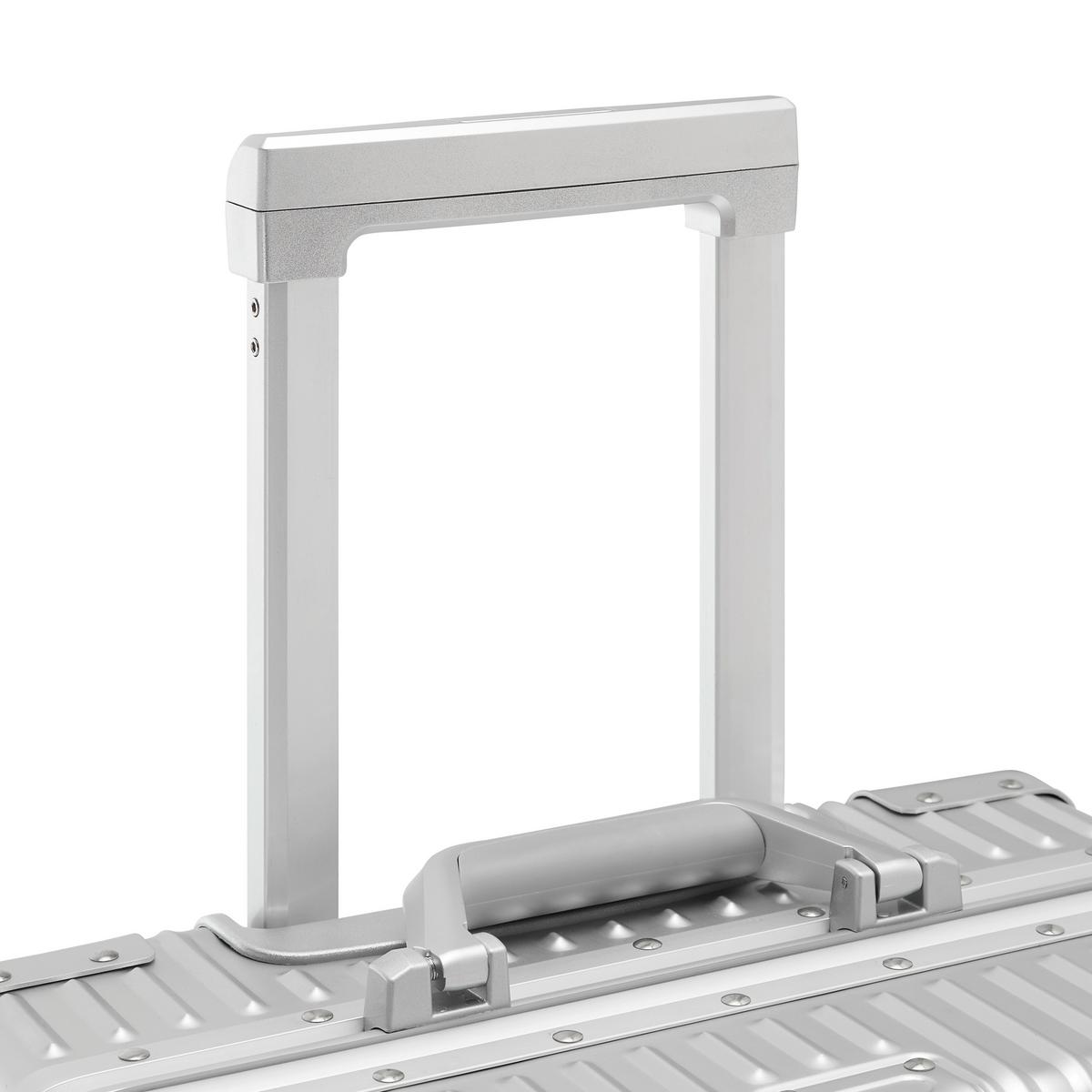 Reisekoffer Dubai Silberfarben - Silberfarben, KONVENTIONELL, Metall (56/36/22cm) - Mömax