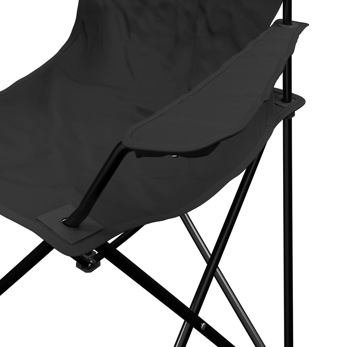 Campingsessel Blacky Schwarz ca. 80x80x51cm - Schwarz, Basics, Textil/Metall (80/80/51cm)