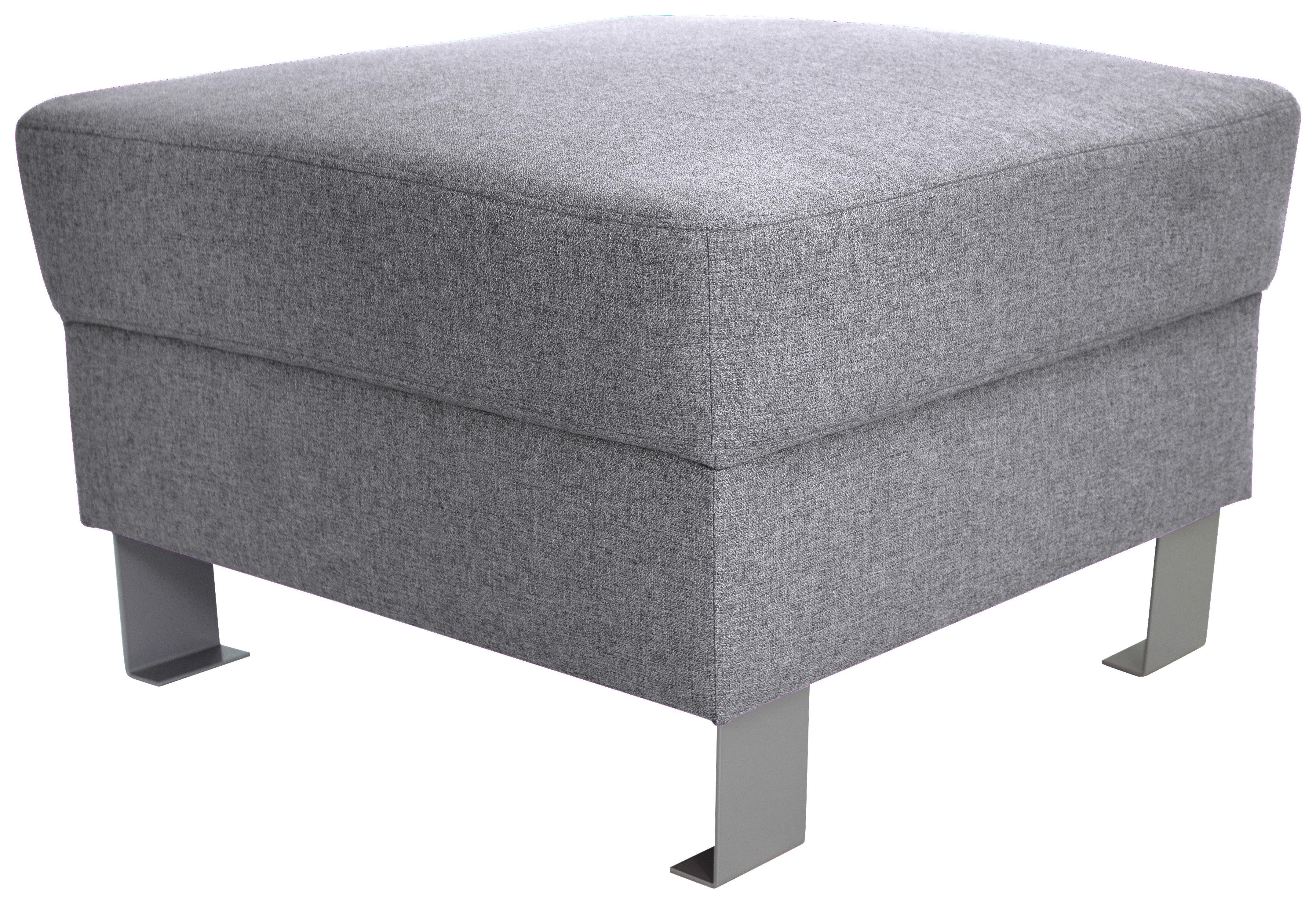 HOKER TIM - EXKLUSIV- - kolor srebrny/jasnoszary, Design, metal/tkanina (62/41/62cm) - Xora