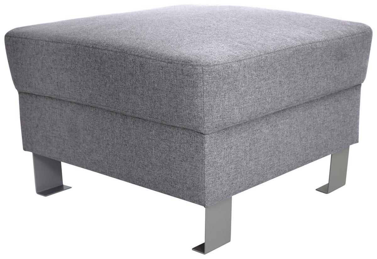 HOKER TIM - EXKLUSIV- - kolor srebrny/jasnoszary, Design, metal/tkanina (62/41/62cm) - Xora