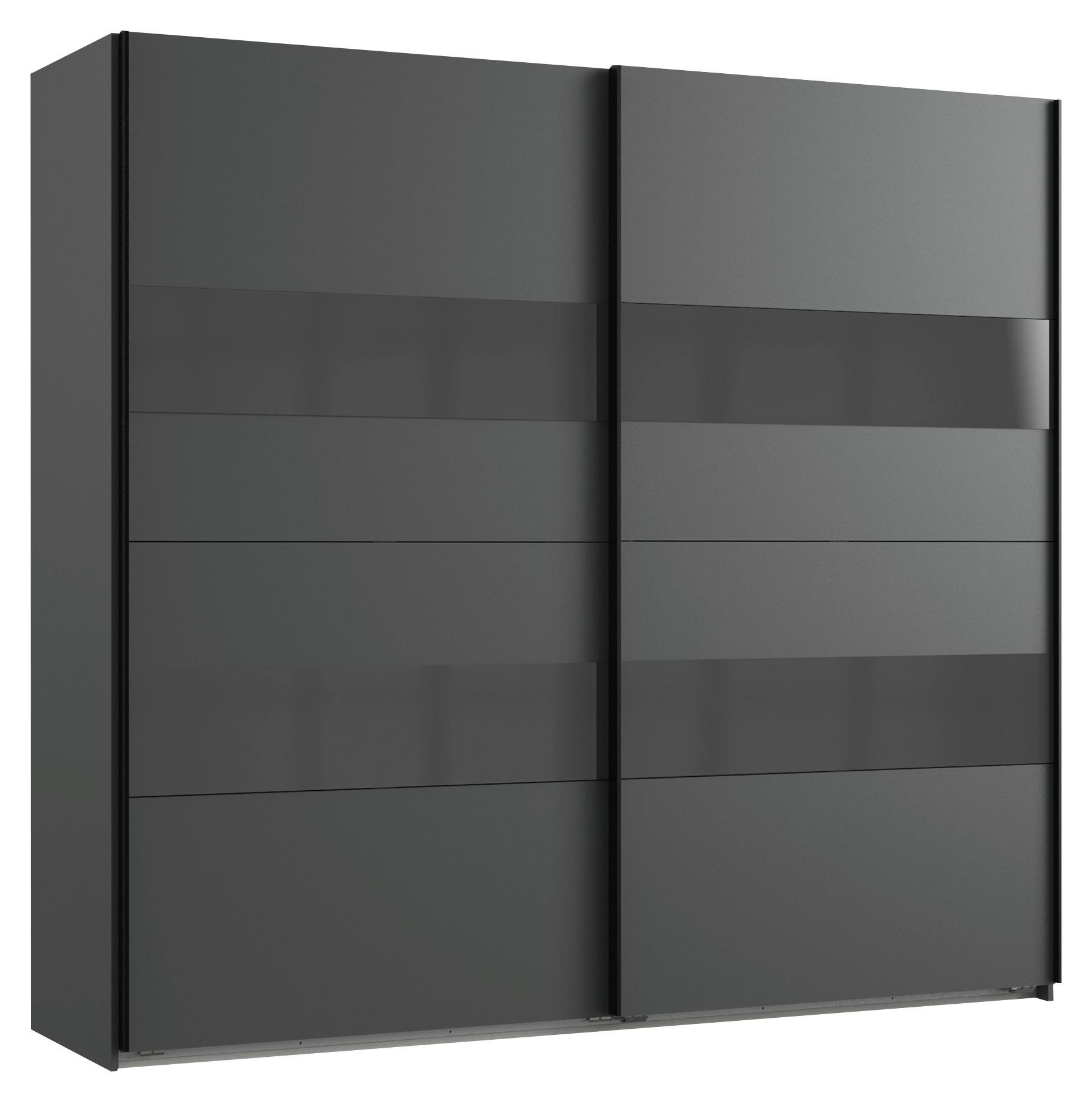Dulap cu uși culisante ALTONA - grafit/gri, Konventionell, material pe bază de lemn (225/208/65cm) - Modern Living