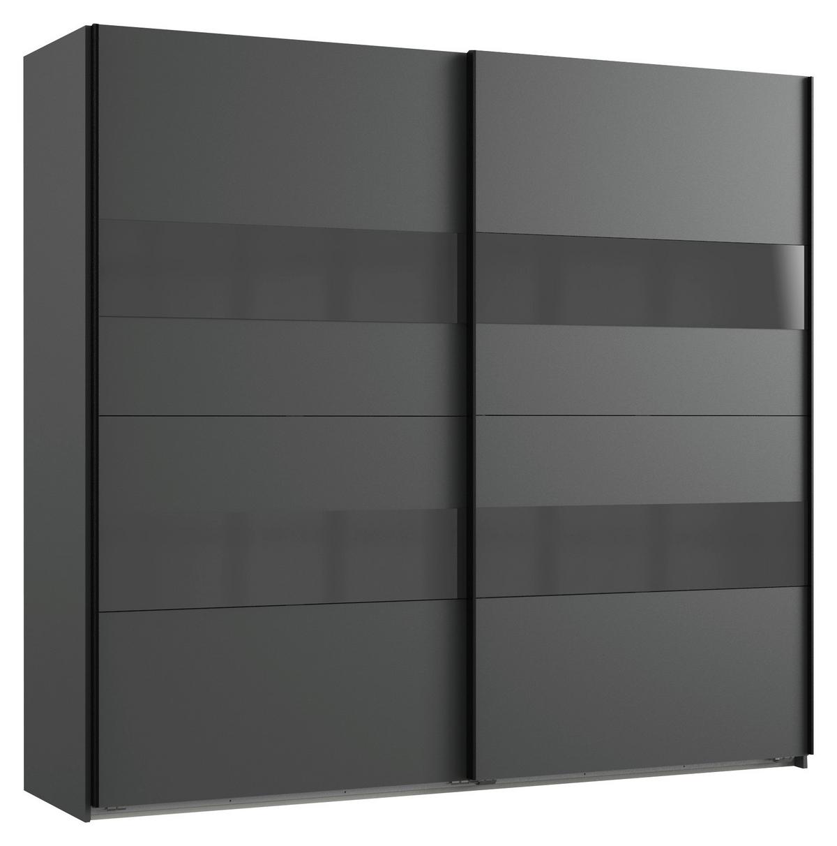 Dulap cu uși culisante ALTONA - grafit/gri, Konventionell, material pe bază de lemn (225/208/65cm) - Modern Living
